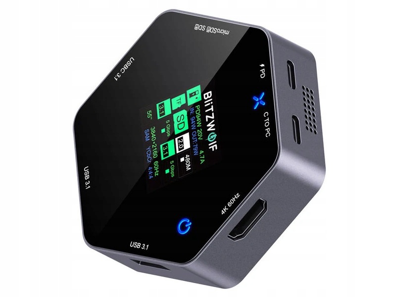 Hub Blitzwolf BW-TH16 8w1 Usb Typu C Aktywny Pasywny