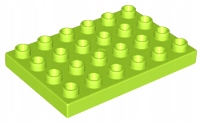 

Lego Duplo Płytka 4x6 Jasno Zielona