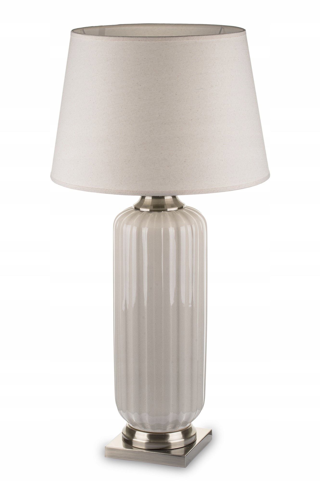 Lampa ceramiczna Lampa Z Kloszem Ii Cz. ceramika, płótno beżowy
