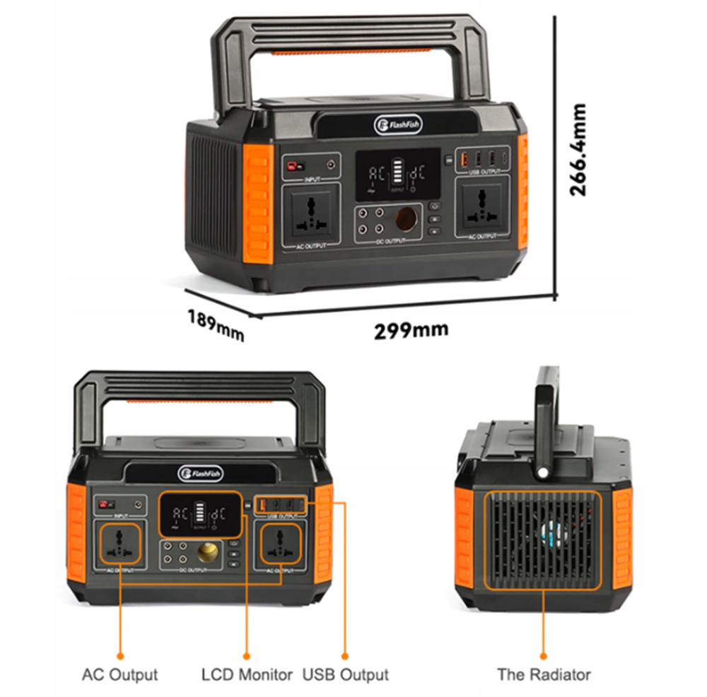 Przenośny generator Flashfish 140400mAh Power bank Przewód w zestawie tak