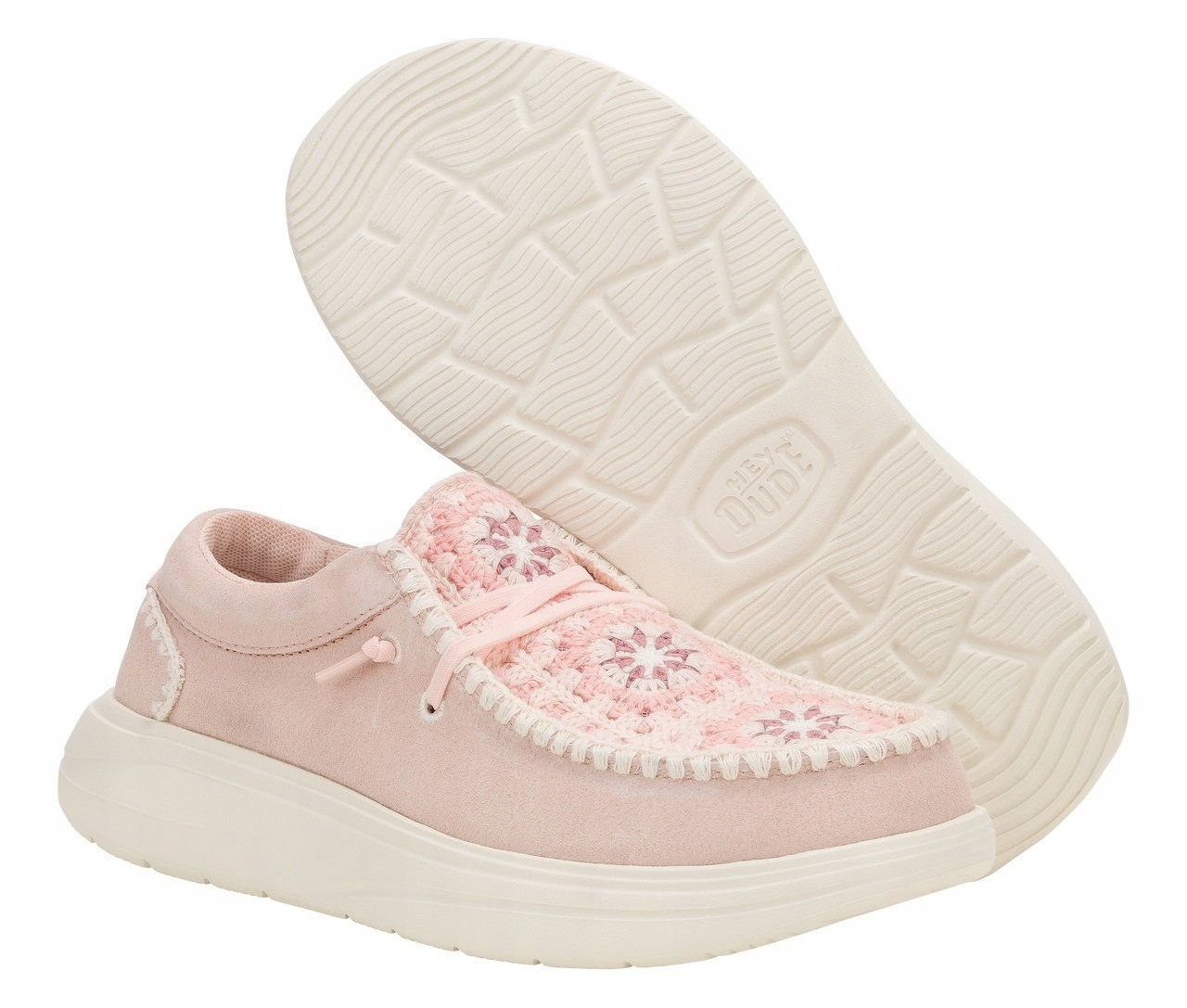 Hey Dude Wendy Comf Suede Crochet 43108-77S růžové mokasíny tenisky W9 40
