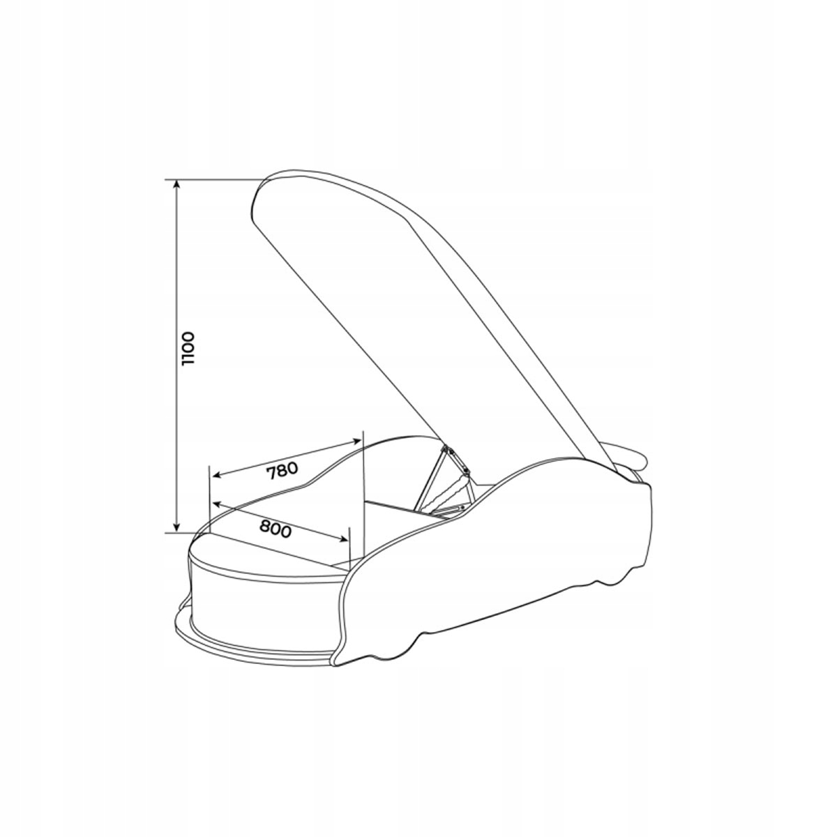 Łóżko Dziecięce Samochód Auto Uno Star3 196x80 Marka Mebelev