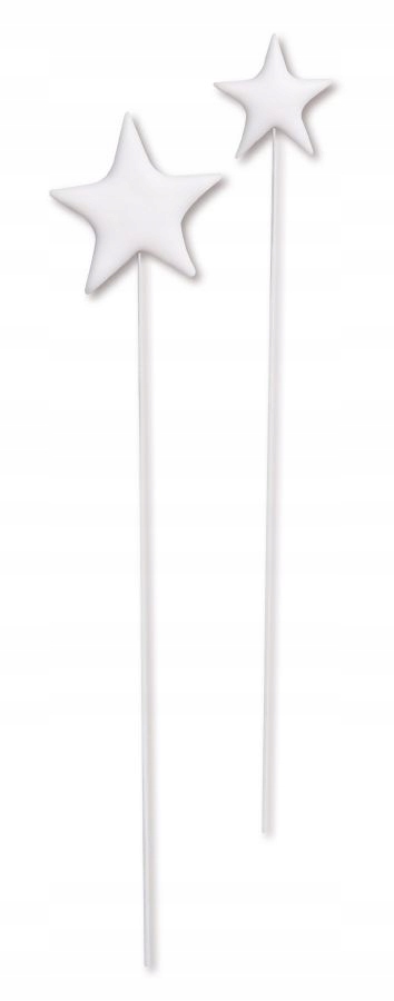 Pikery do babeczek na tort Gwiazdki białe Modecor 100szt