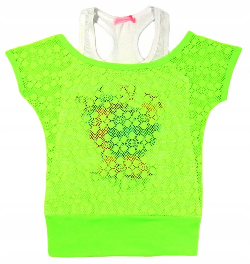 

Fluo bluzka siatka + bokserka 2692 Andrea 6Y green