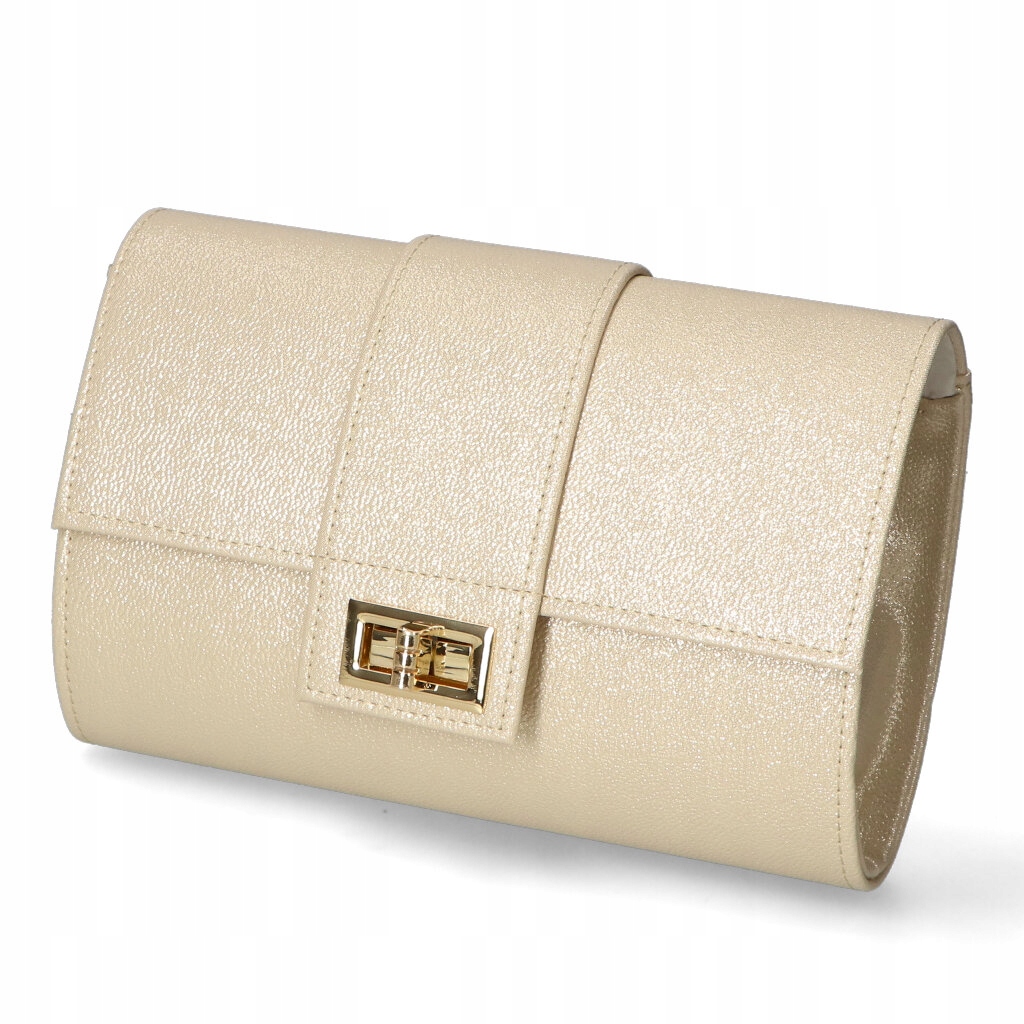 Zlatá malá dámská kabelka Elegantní Psaníčko s odnímatelným popruhem