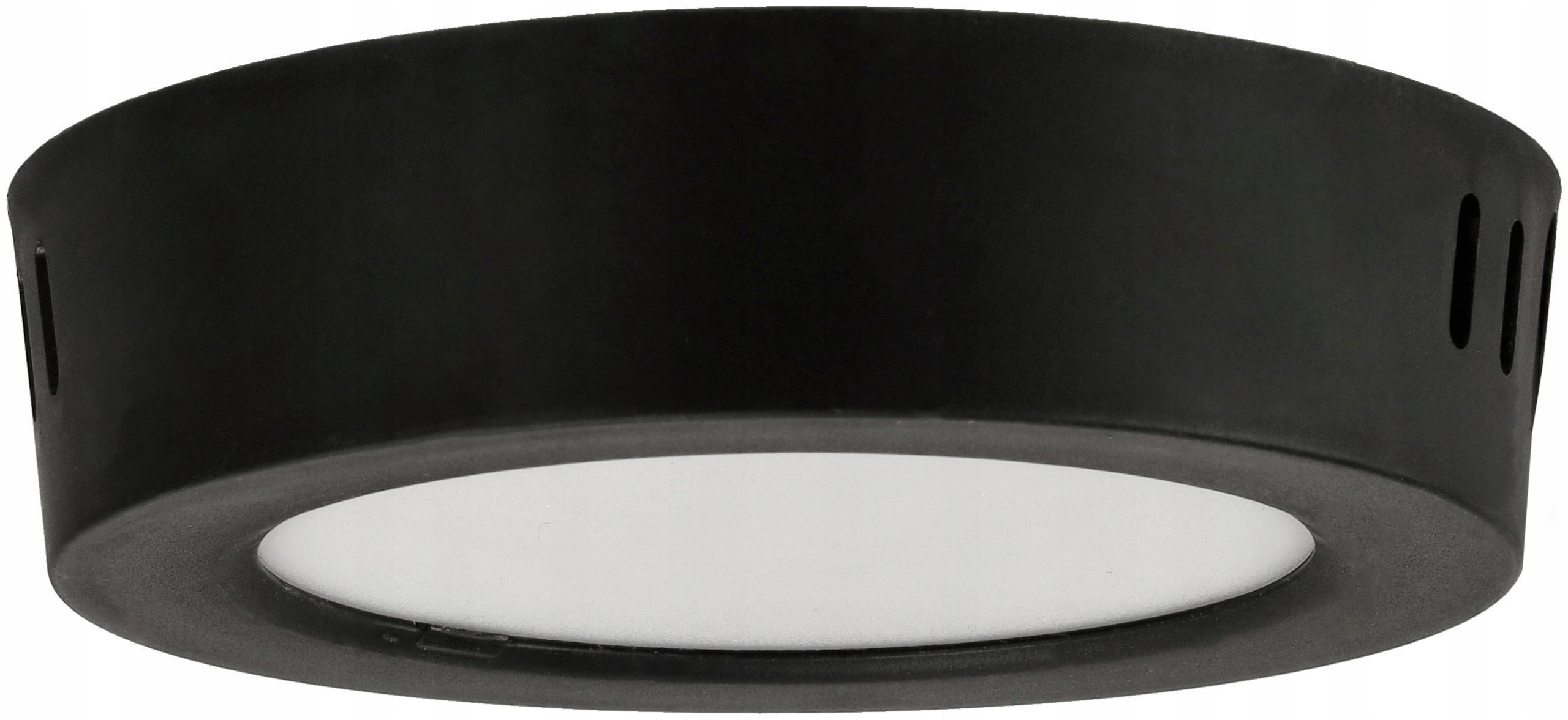 Plafon LED Lampa Sufitowa Natynkowa 6W 660lm Barwa Neutralna Czarna Okrągła Stan opakowania oryginalne