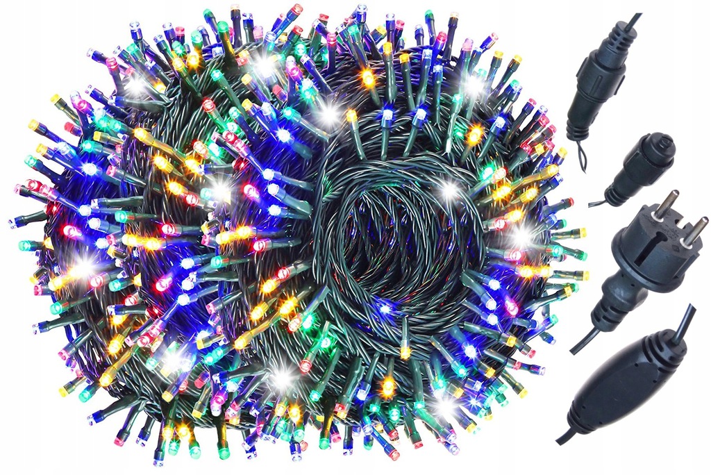 

Lampki Choinkowe 200LED Flash Kolorowe Zew/wew