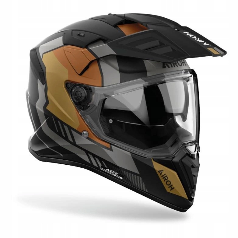 Motocyklová prilba Airoh Bandit Horn Gold Matt zlatá šedá čierna Darčeky