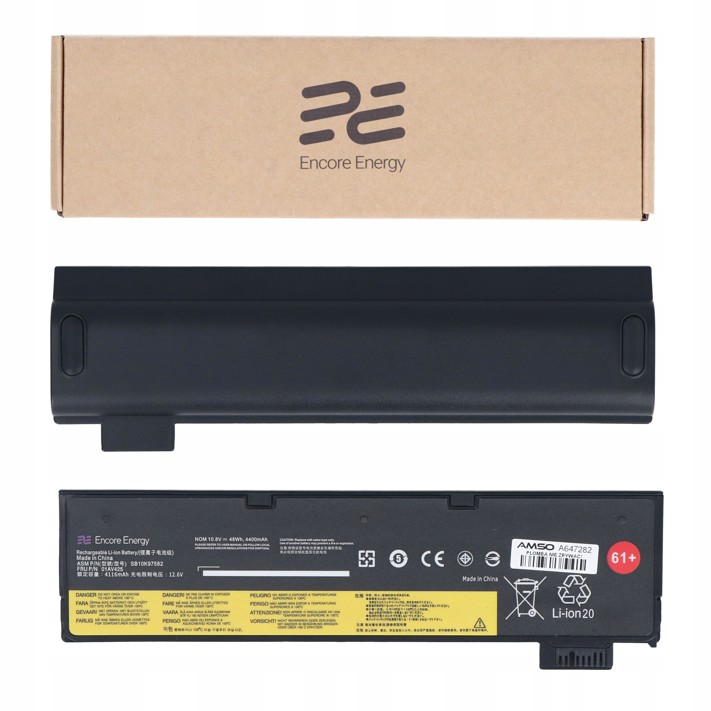 Bateria do laptopa Lenovo ThinkPad T470 T480 01AV425 4400mAh Encore Energy