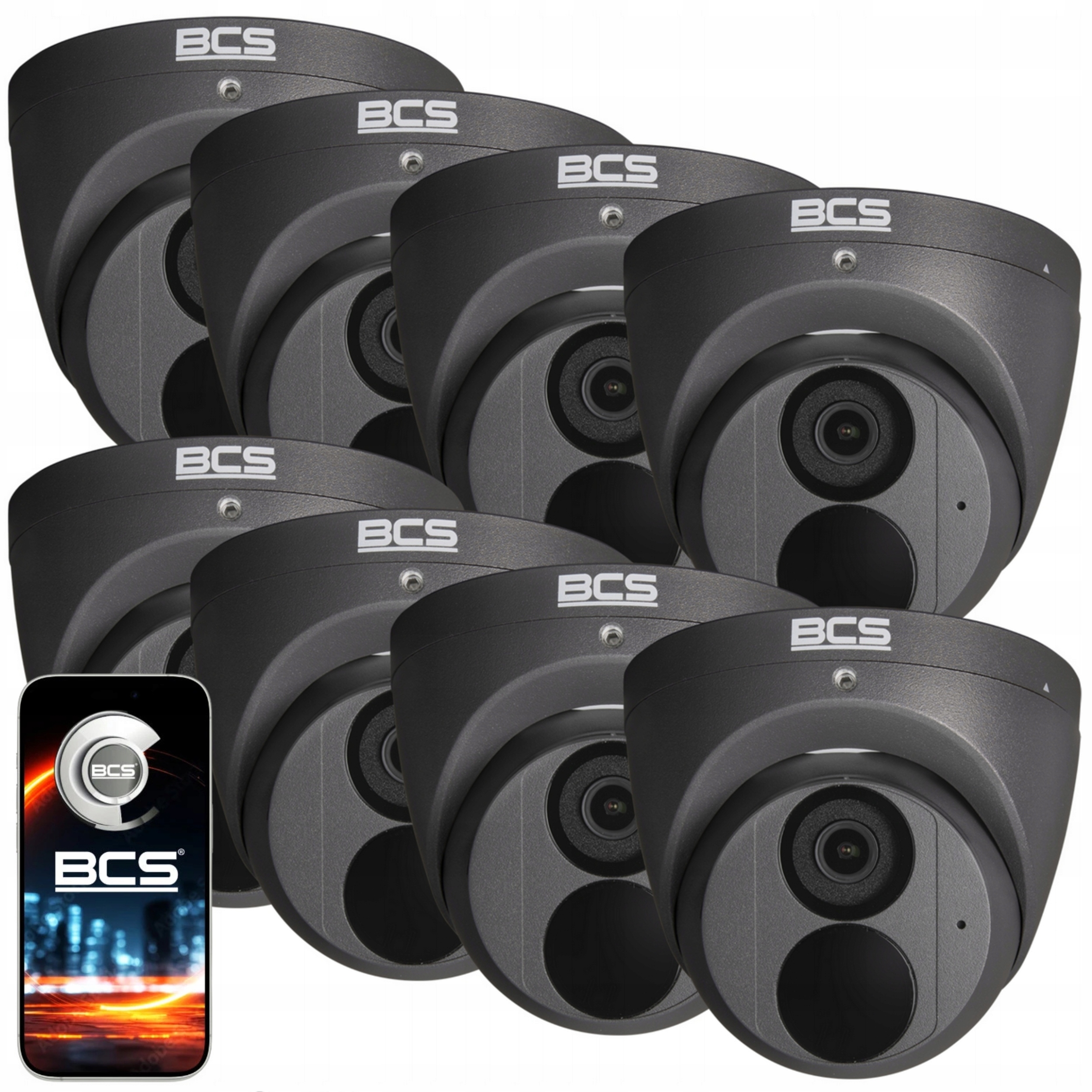 Kamera 8x BCS-P-EIP28FWR3-AI2-G 8MPX Funkcje Inteligentne Ai IR30M Detekcja