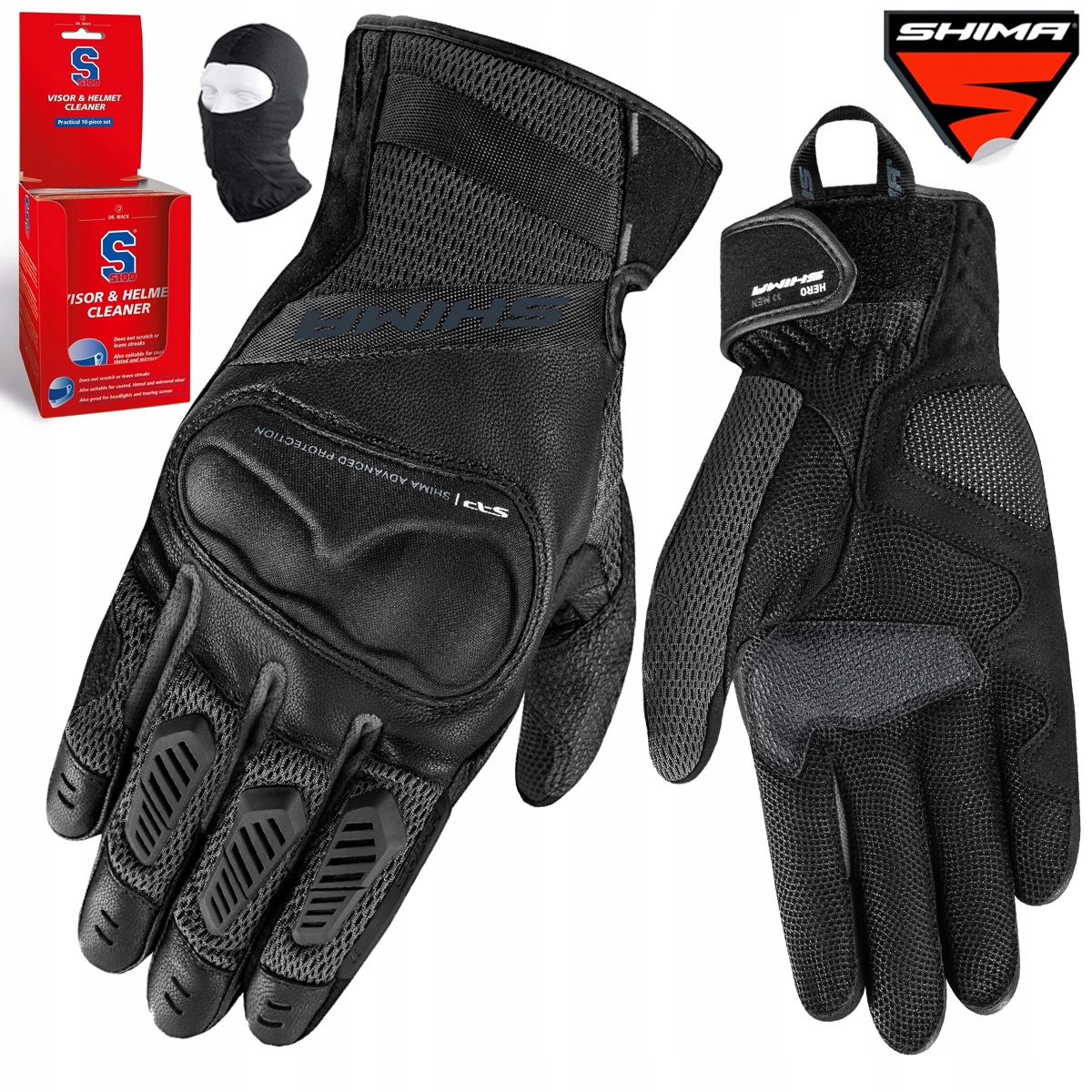 Pánske Motocyklové Rukavice Shima Hero Krátke Kožené Darčeky 4XL