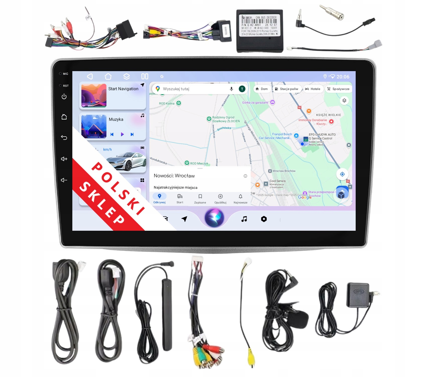 Rádio 2DIN Navigace Android 14 Alfa Romeo Mito 4/64 Gb Lte Dsp Carplay