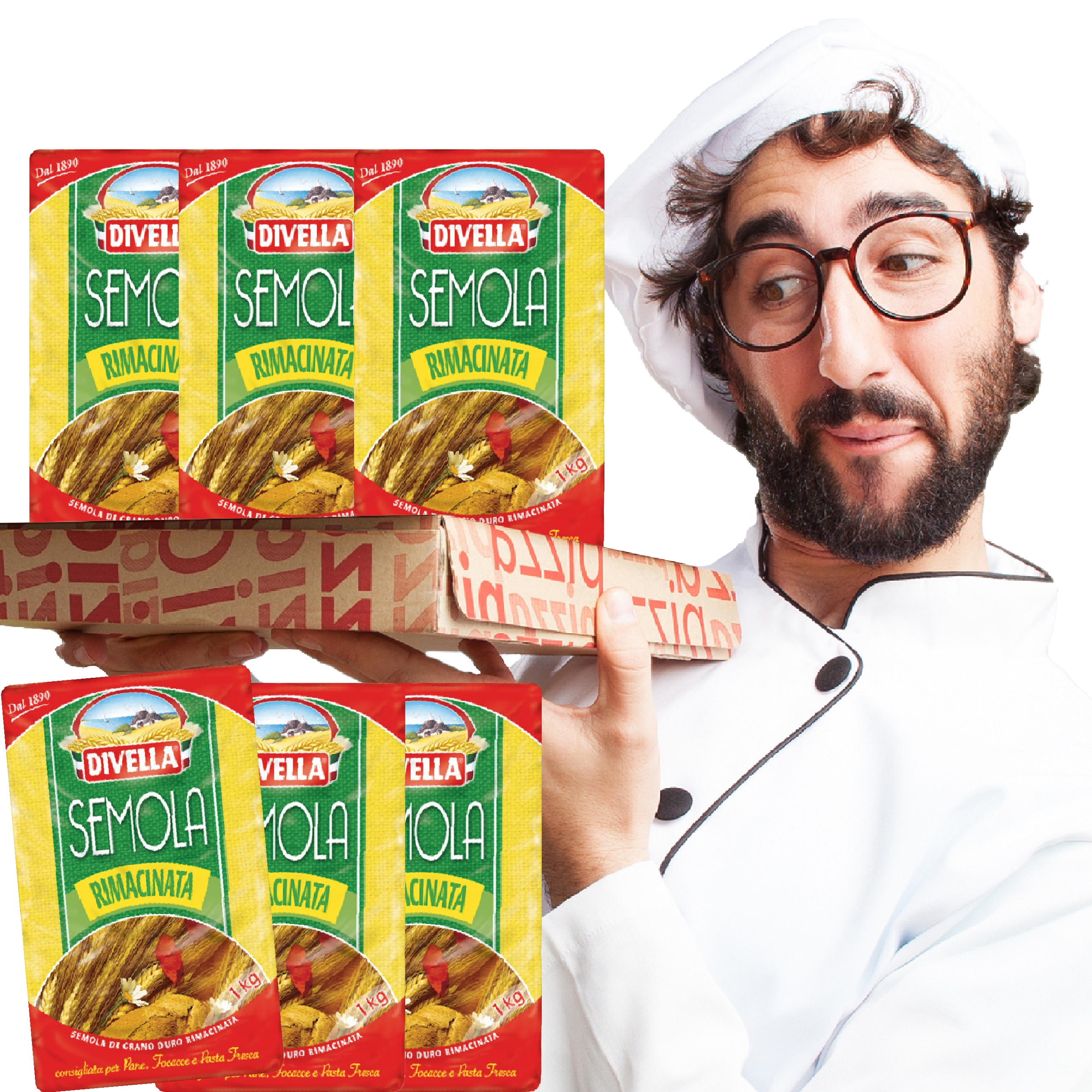 Levně Mouka Semola Rimacinata Na Těstoviny Divella 6x1KG