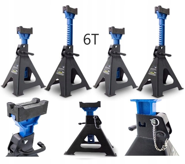 KOBYŁKI PODPORY WARSZTATOWE SAMOCHODOWE 6 TON 4 SZT. Z REGULACJĄ WYSOKOŚCI