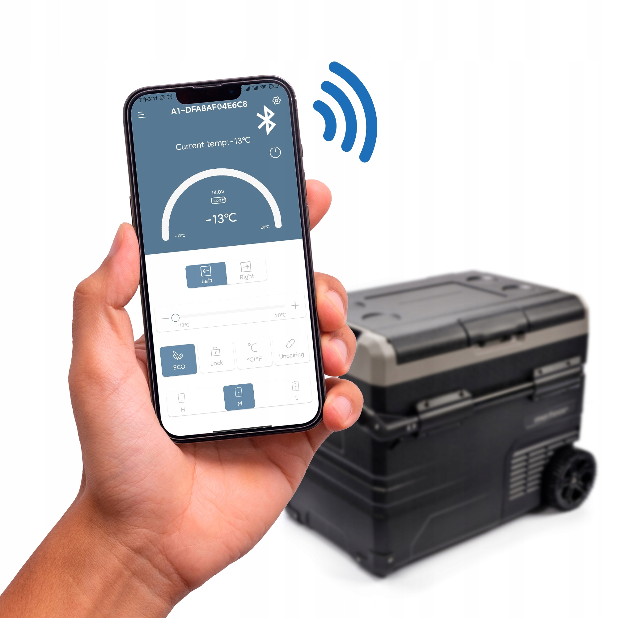 Turistická Kompresorová Chladnička Na Piknik Ryby Meteor TSW50 bluetooth 50 l