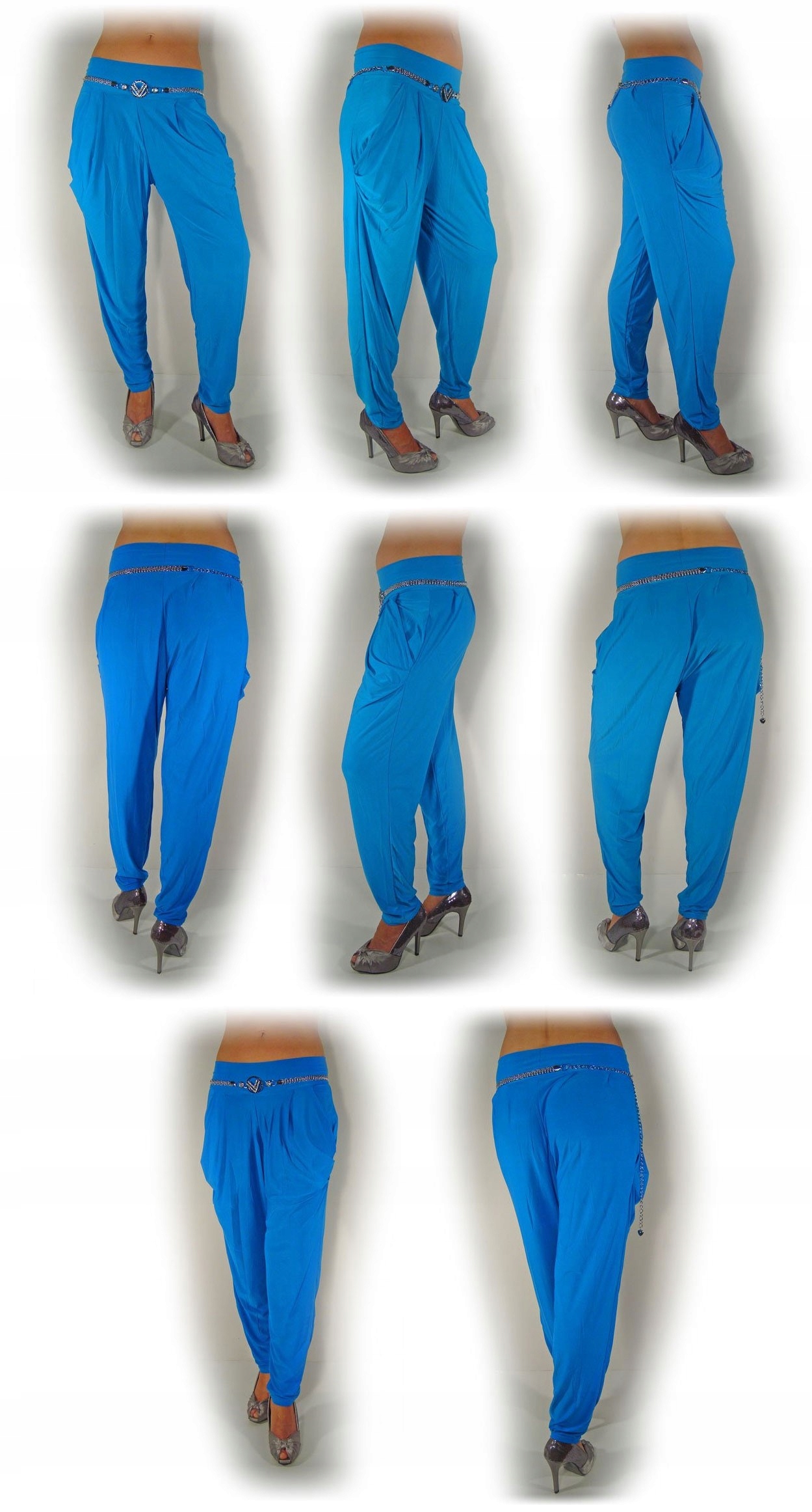 BAGGY SPODNIE HAREMY ITALY ALLADYNY PUMPY SUŁTANKI Szerokość w pasie 68 cm