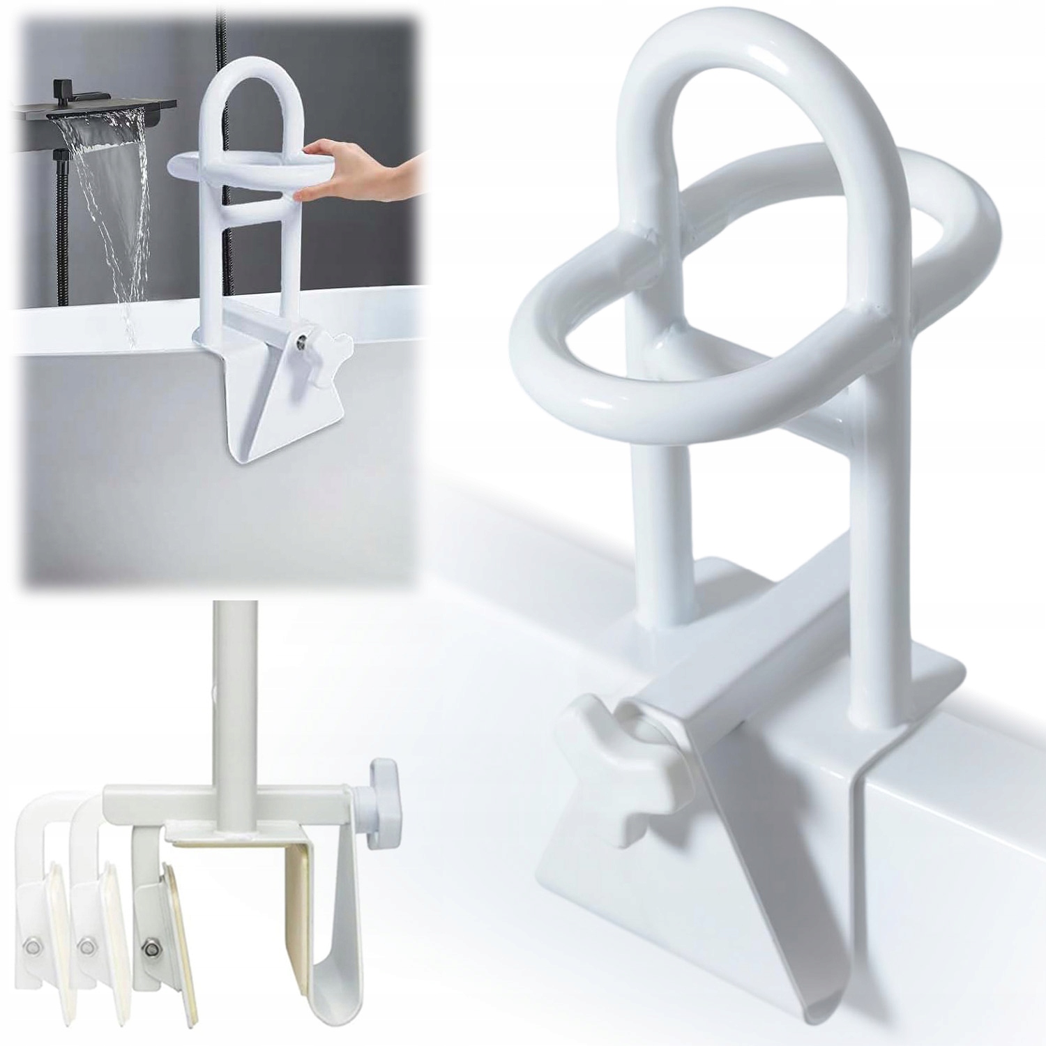 Uchwyt Łazienkowy Dla Niepełnosprawnych Seniora Udźwig 150 Kg Stabilny