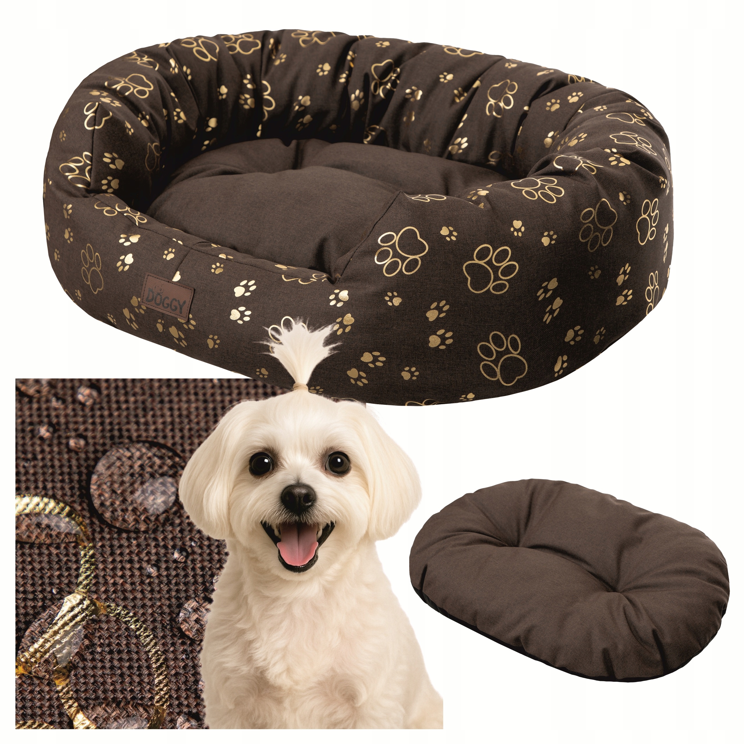 Legowisko dla Psa Wodoodporna kanapa Posłanie dla psa małe L 74x59 cm