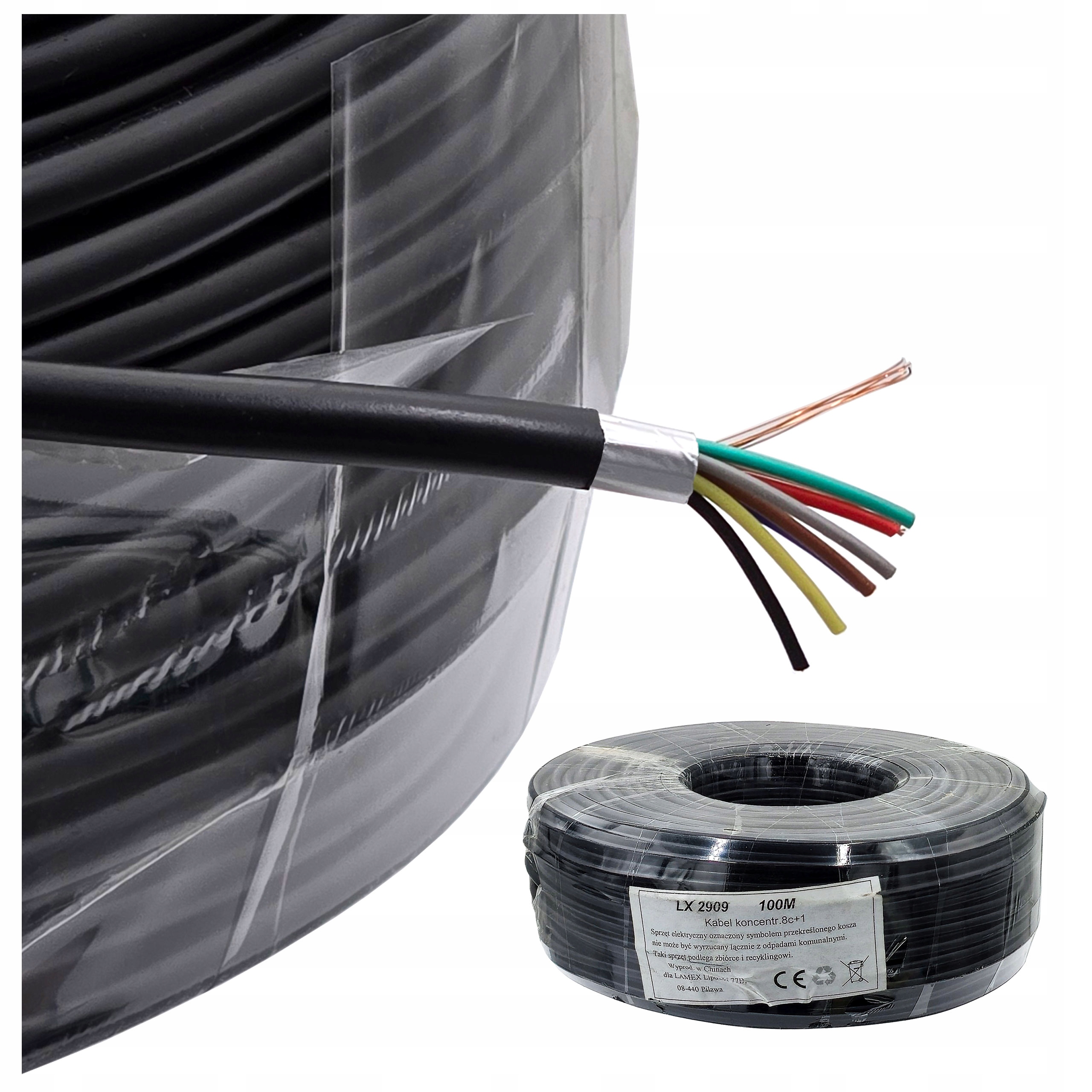 Kabel 8 žil obrazovka LX2909 100 m