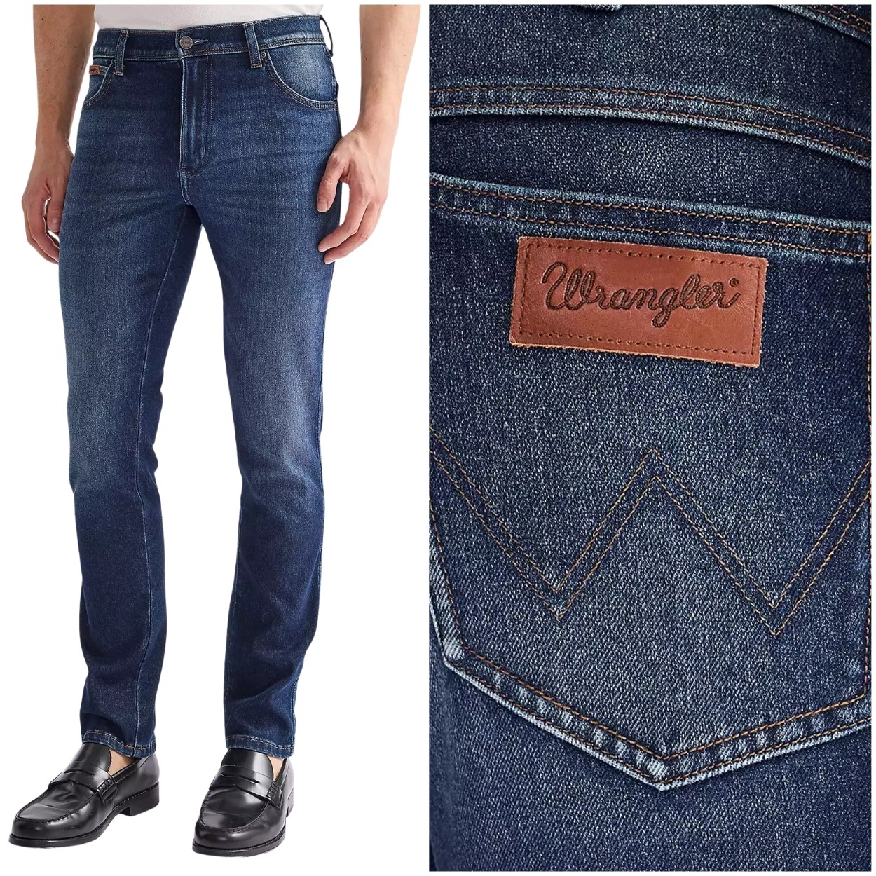 Wrangler Texas Slim Fog Epic Soft elastické džínové kalhoty W30 L32