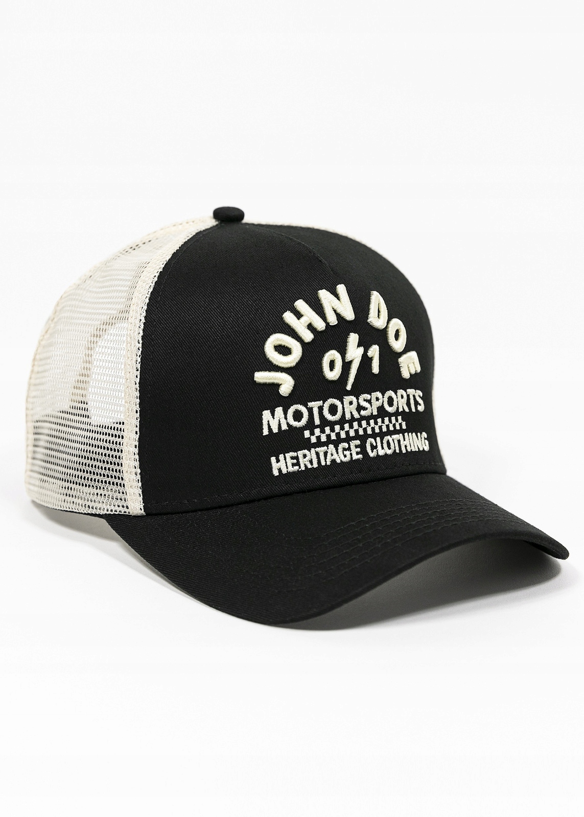 Kšiltovka John Doe Trucker Hat Black White
