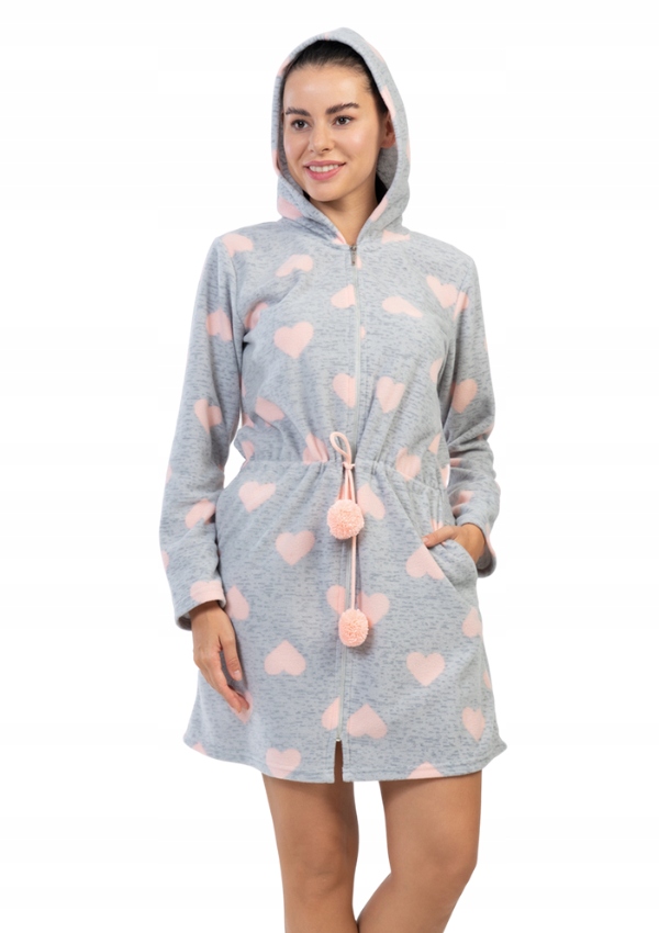 

Szlafrok damski polarowy Vienetta suwak ciepły XL