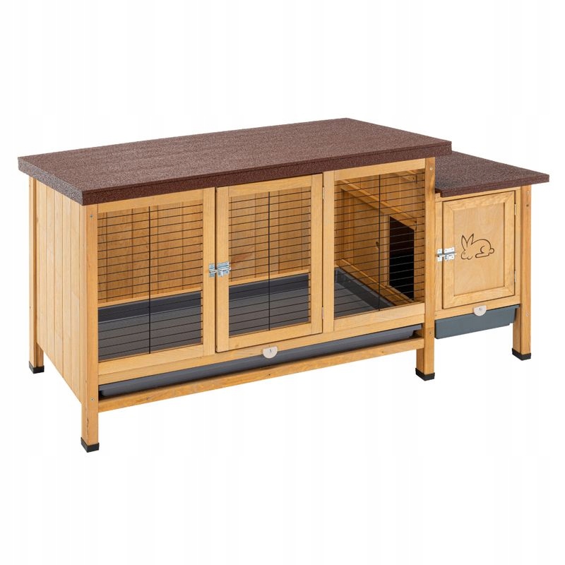 Levně Ferplast Dřevěná klec pro králíky Ranch XXL 153 x 68 x 79 cm