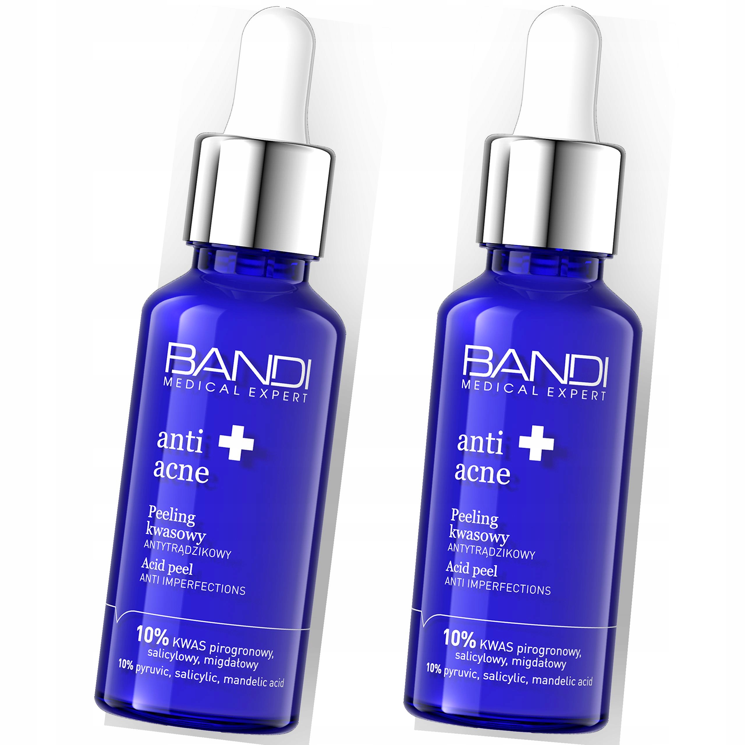 Zestaw 2x Peeling do twarzy Bandi Kwas Migdałowy, cera tłusta