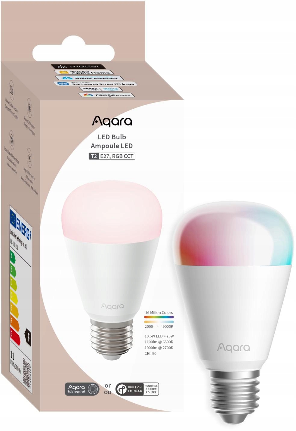 Żarówka Led Aqara Led Bulb T2 Rgb Cct E27