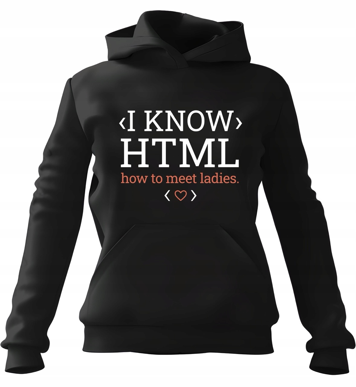 pánská mikina s kapucí I Know Html 2XL pro muže, muže a muže