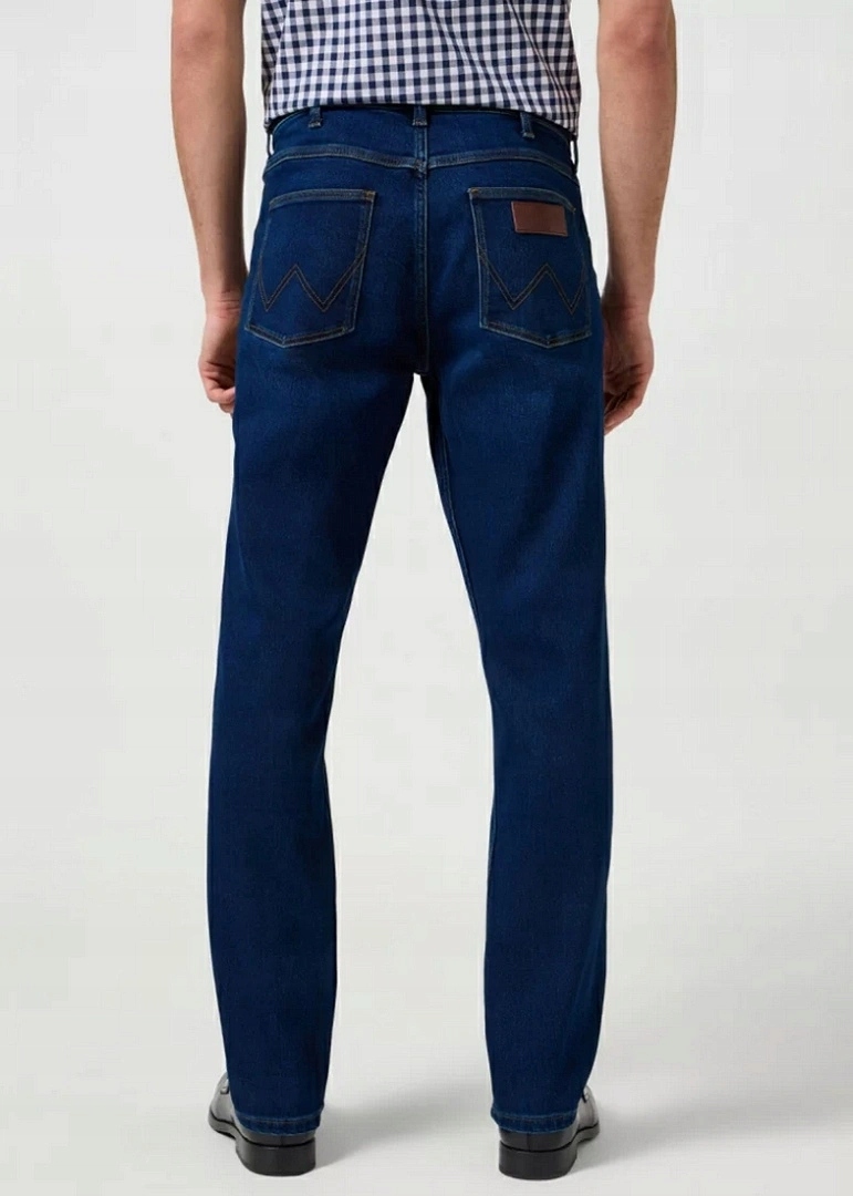 Pánské jednoduché džíny Wrangler Greensboro Cosmic Blue 112362339 38/34