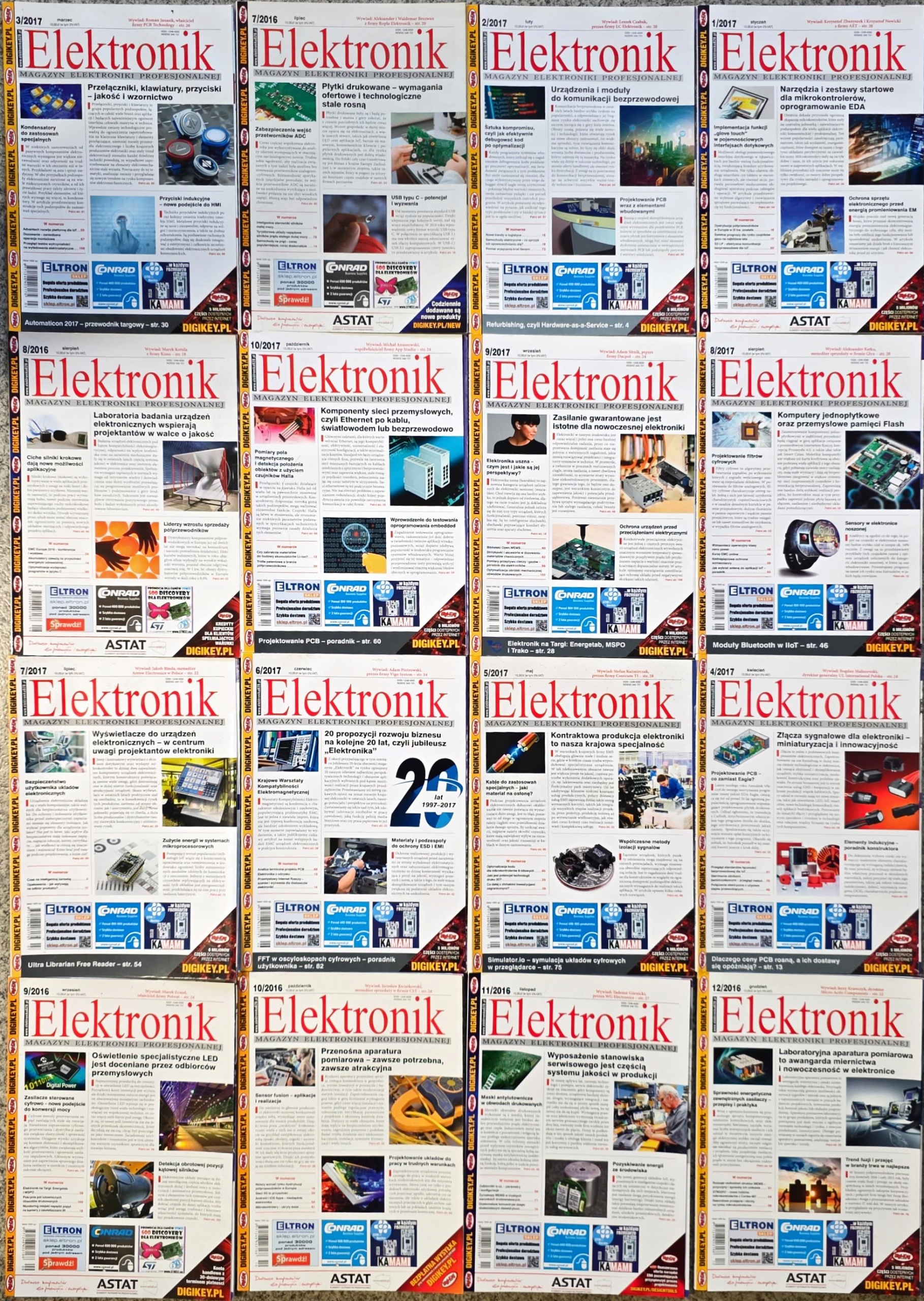 ELEKTRONIK MAGAZYN ELEKTRONIKI PROFESJONALNEJ 16 NUMERÓW 2016-2017