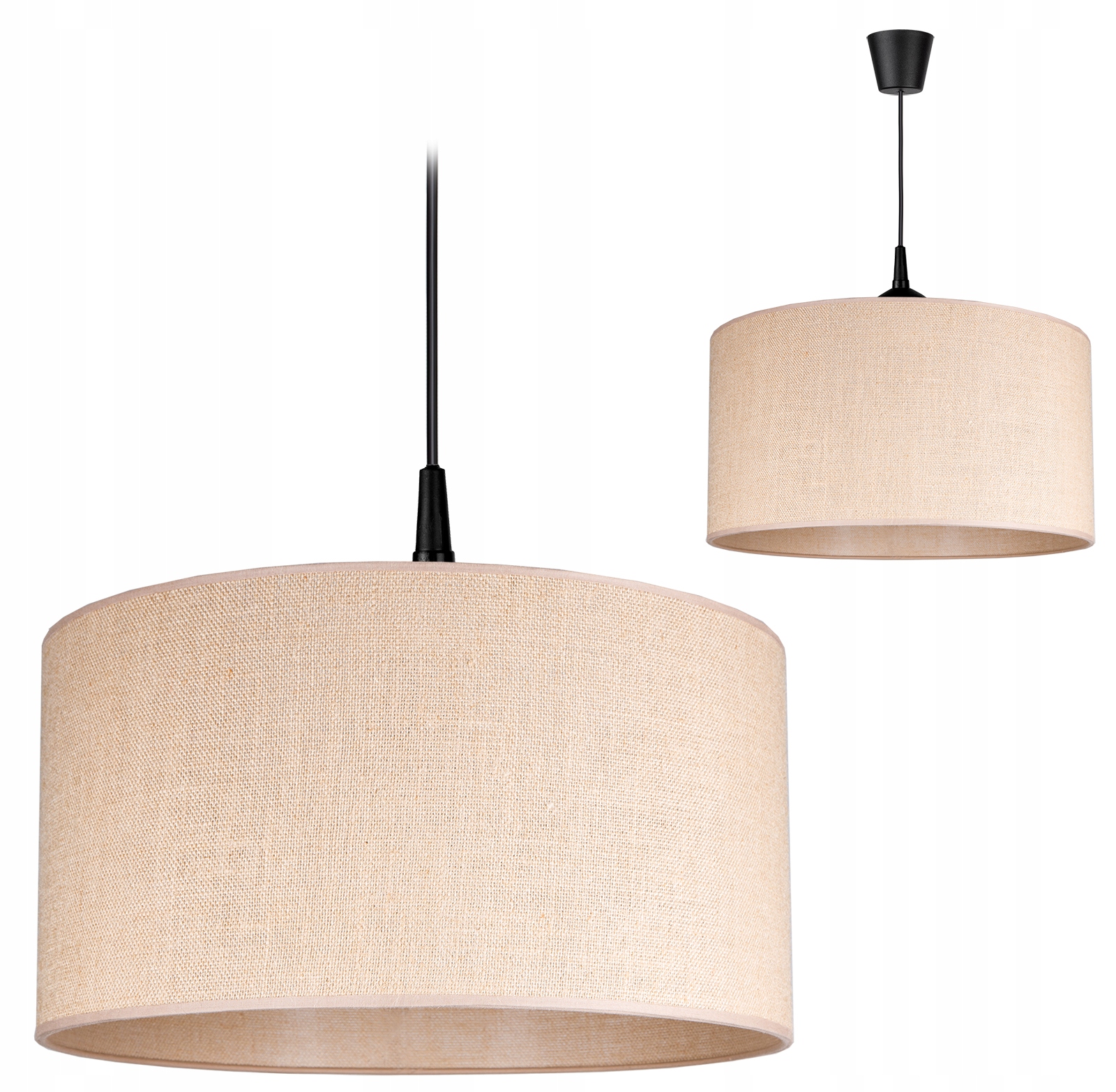 Lampa Wisząca Sufitowa Żyrandol Abażur Nowoczesna Boho Juta Led