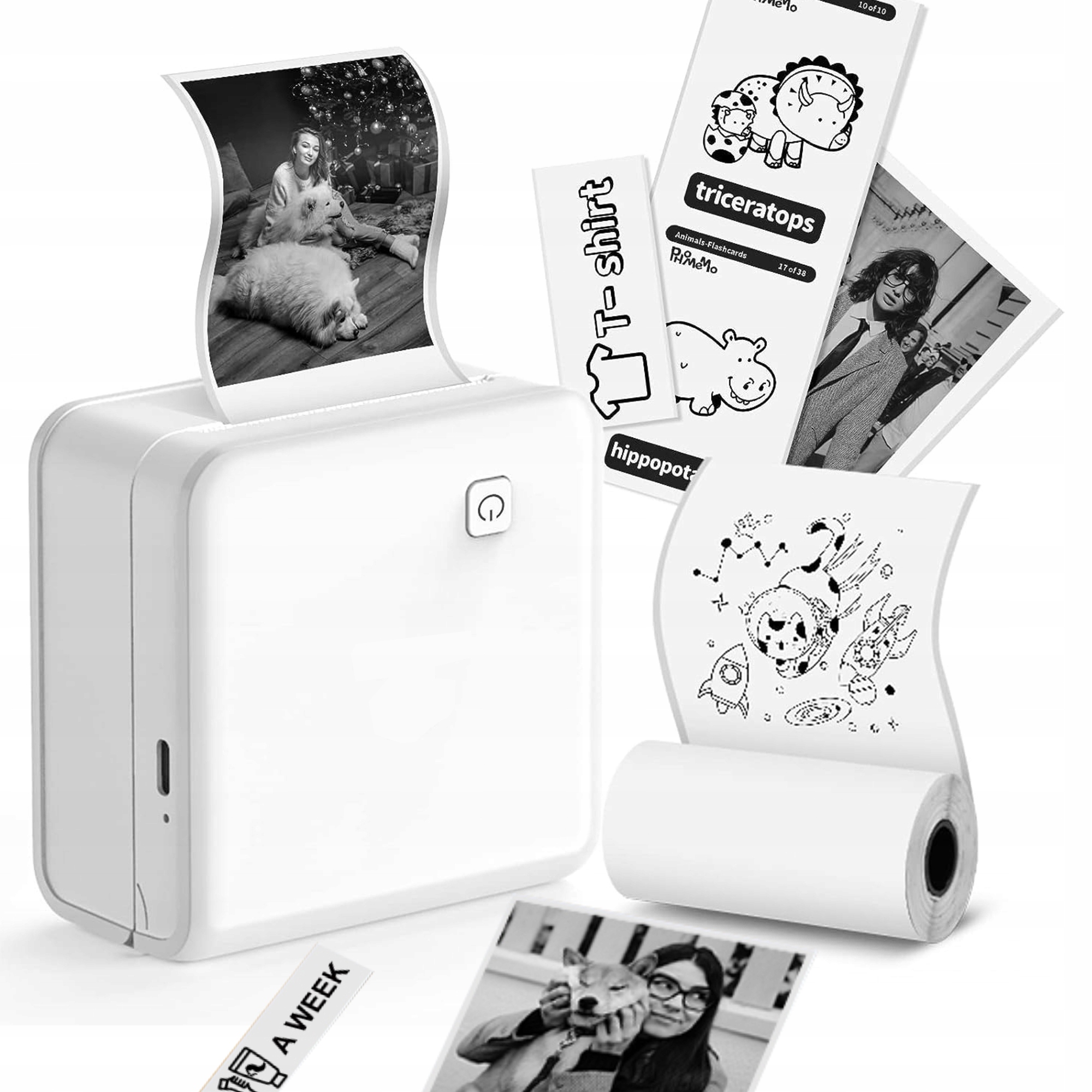 Mini drukarka termiczna Phomemo M02 Pro notatek etykiet samoprzylepnych