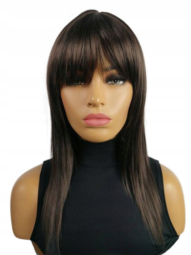 Dlouhá paruka tmavě hnědá