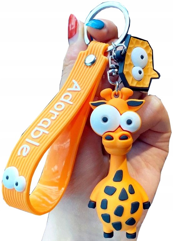 Brelok do kluczy Torebki Breloczek Breloczek żyrafa 3D zwierzak Zawieszka