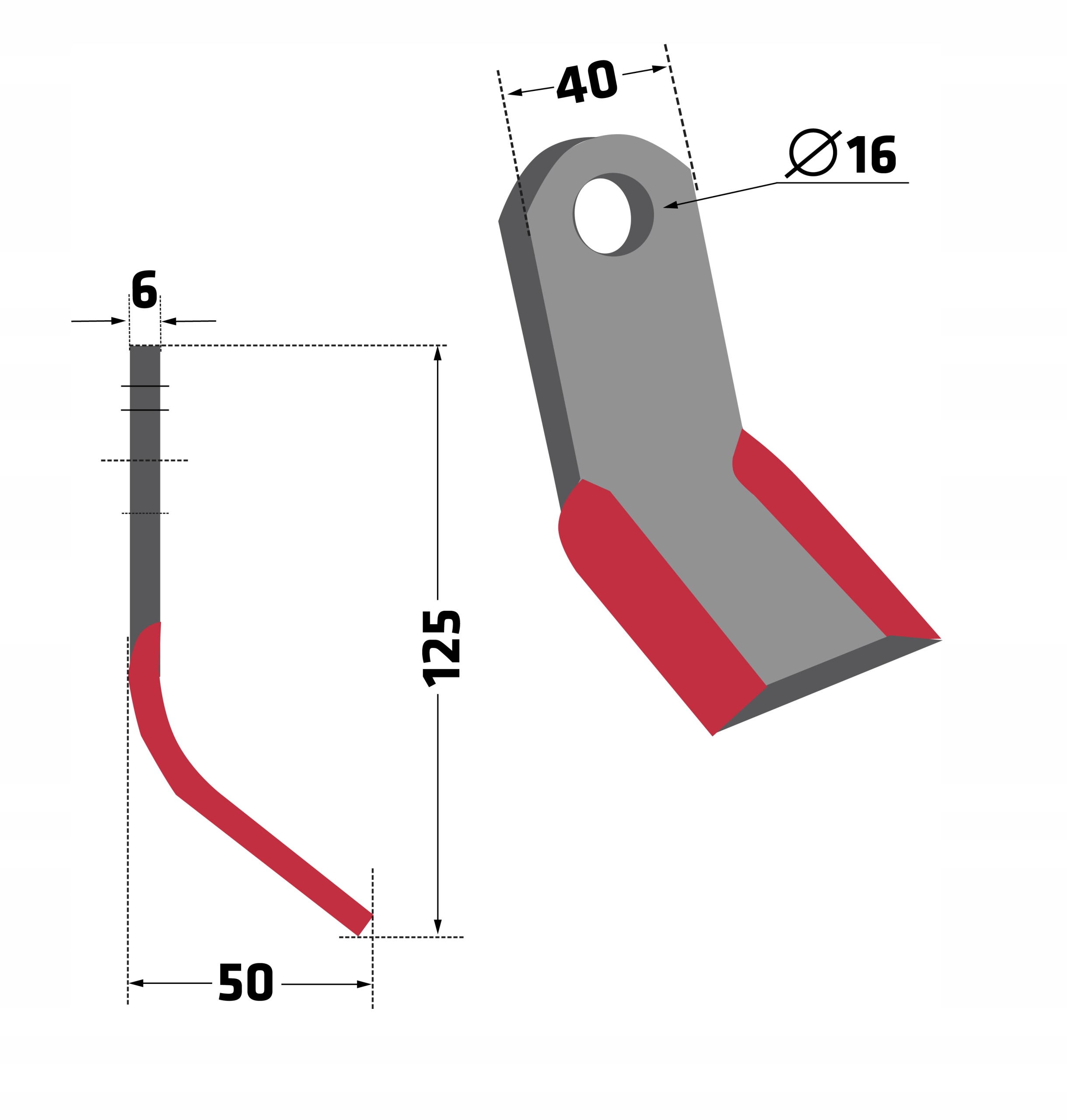 Nóż Noże Y PRO-02 mulczer Procomas Bucher Rapid Marka inny