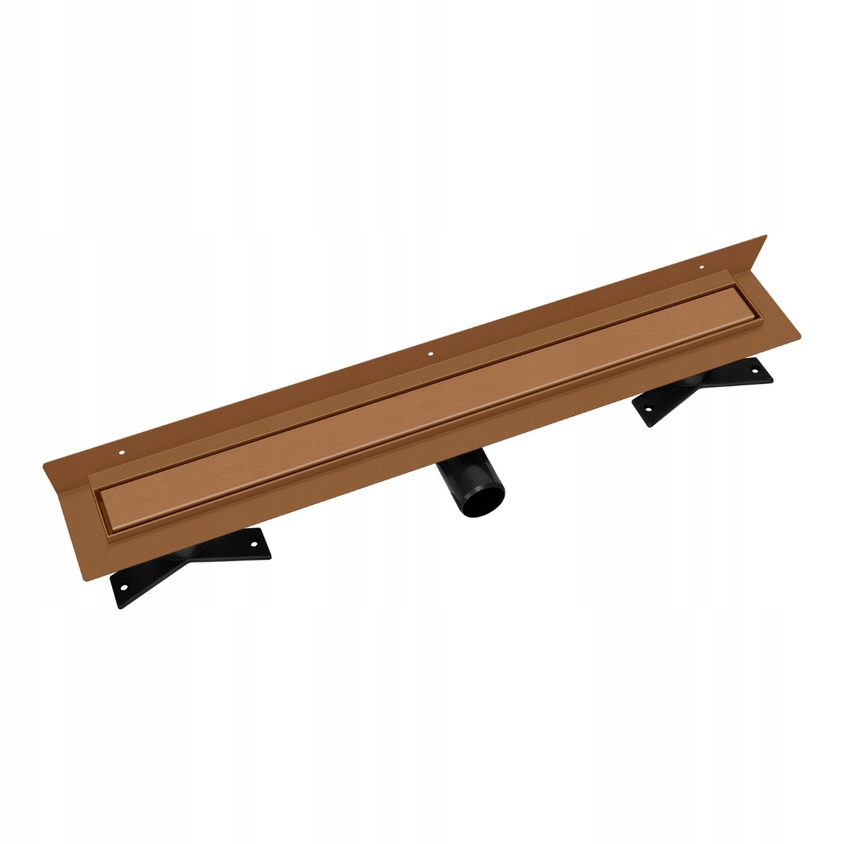 Měděný lineární odtok do stěny Vogi Premium Duo 80 cm, nízký sifon Pvd