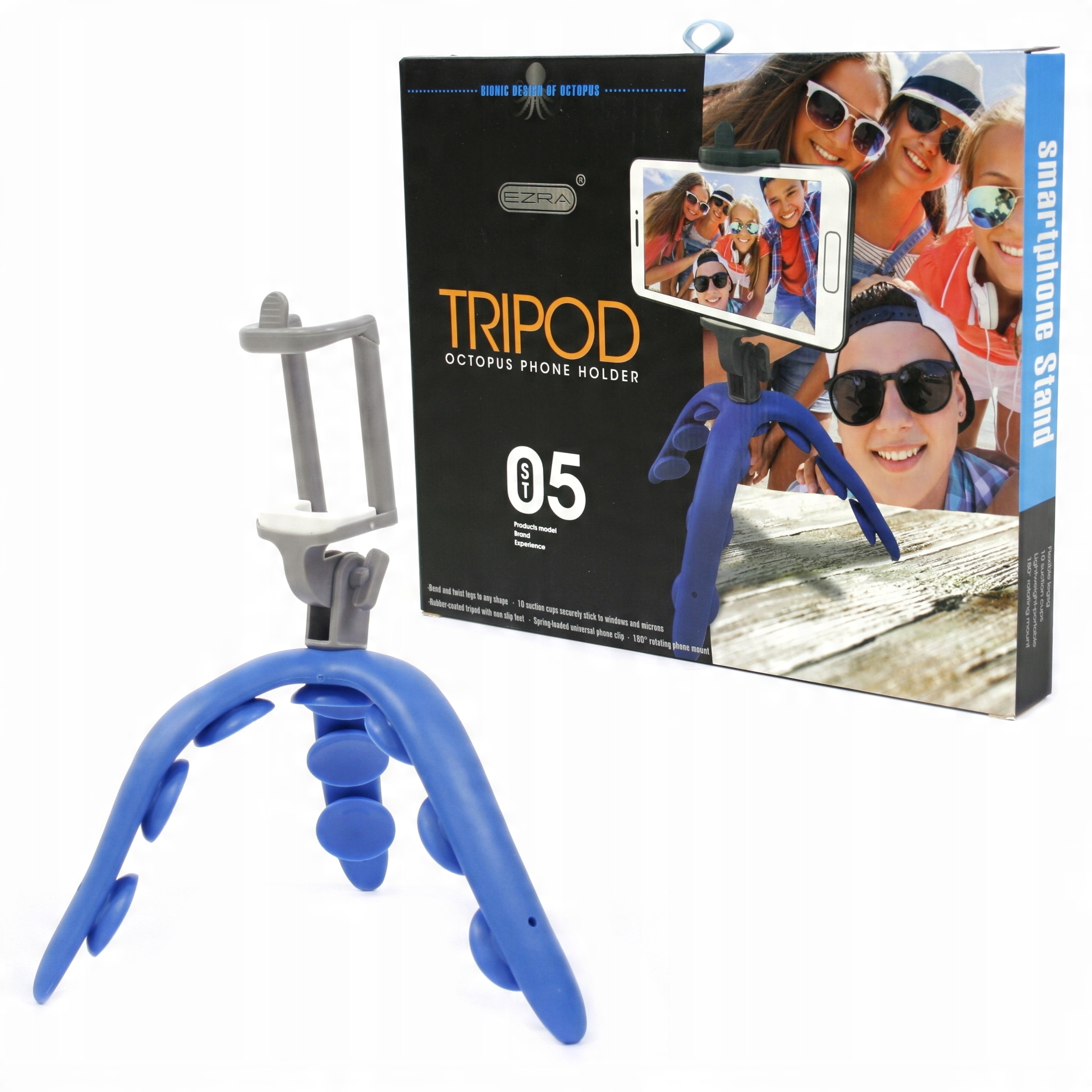 

Tripod Z Przyssawkami Selfie Statyw telefon aparat