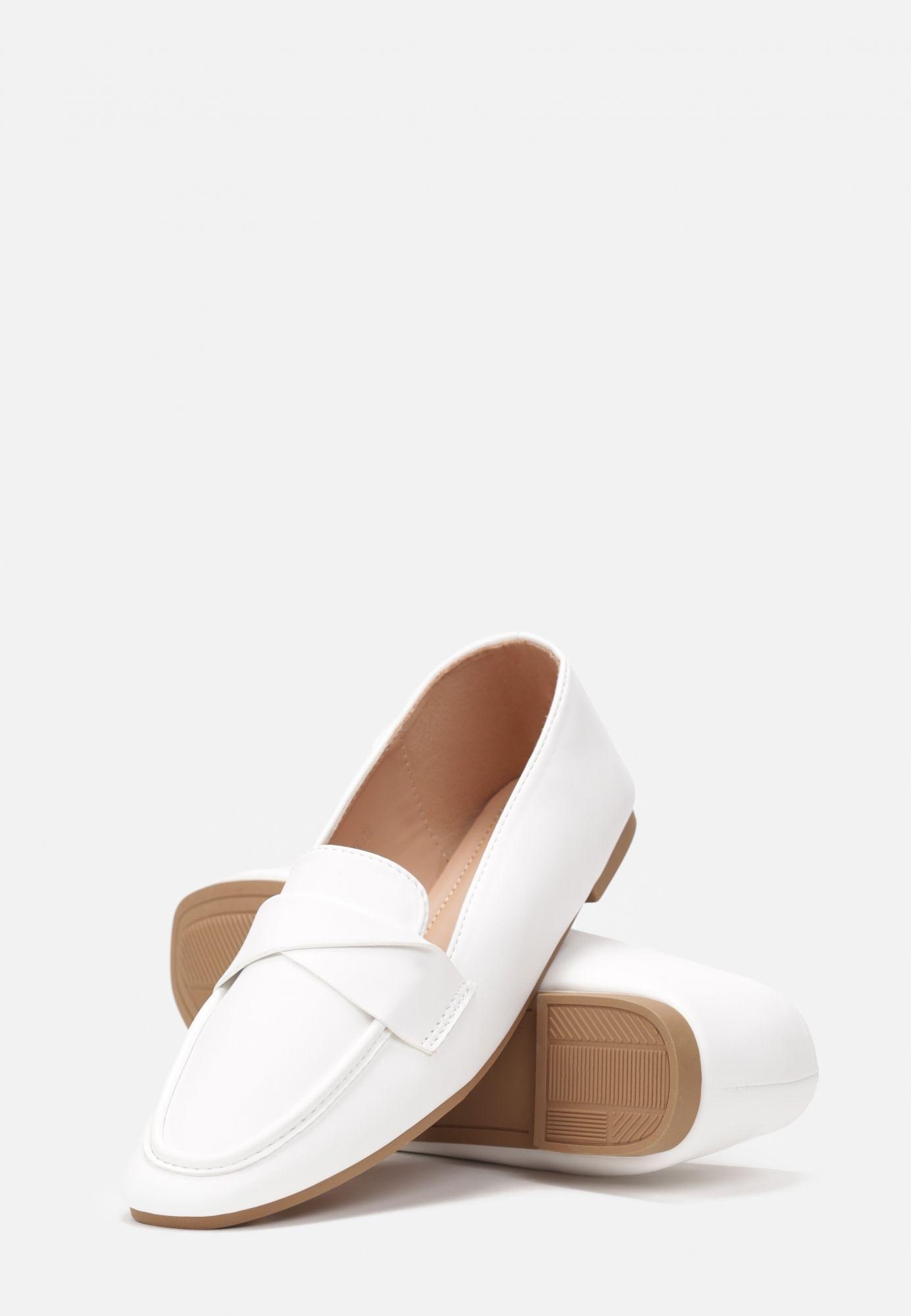 

Born2Be Białe Mokasyny damskie 40 Ekoskóra Casual