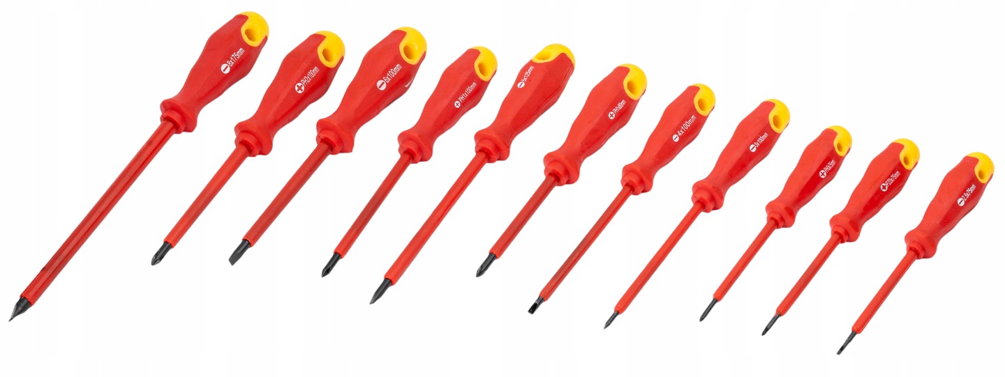 WKRĘTAKI ŚRUBOKRĘTY IZOLOWANE 11szt. W WALIZCE Liczba elementów zestawy