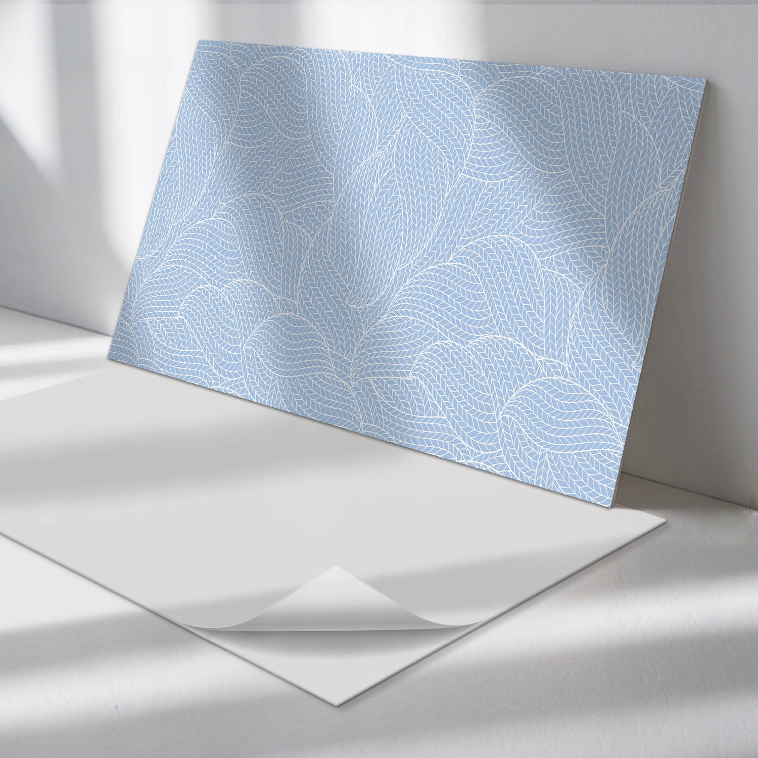 Sada samolepiacich vinylových panelov Vzor listov vo vlnách 6x60x30 cm