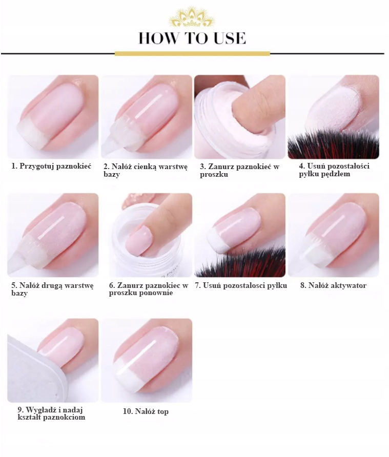 NICOLE DIARY - manicure tytanowy - PROSZEK X04 Marka inna marka