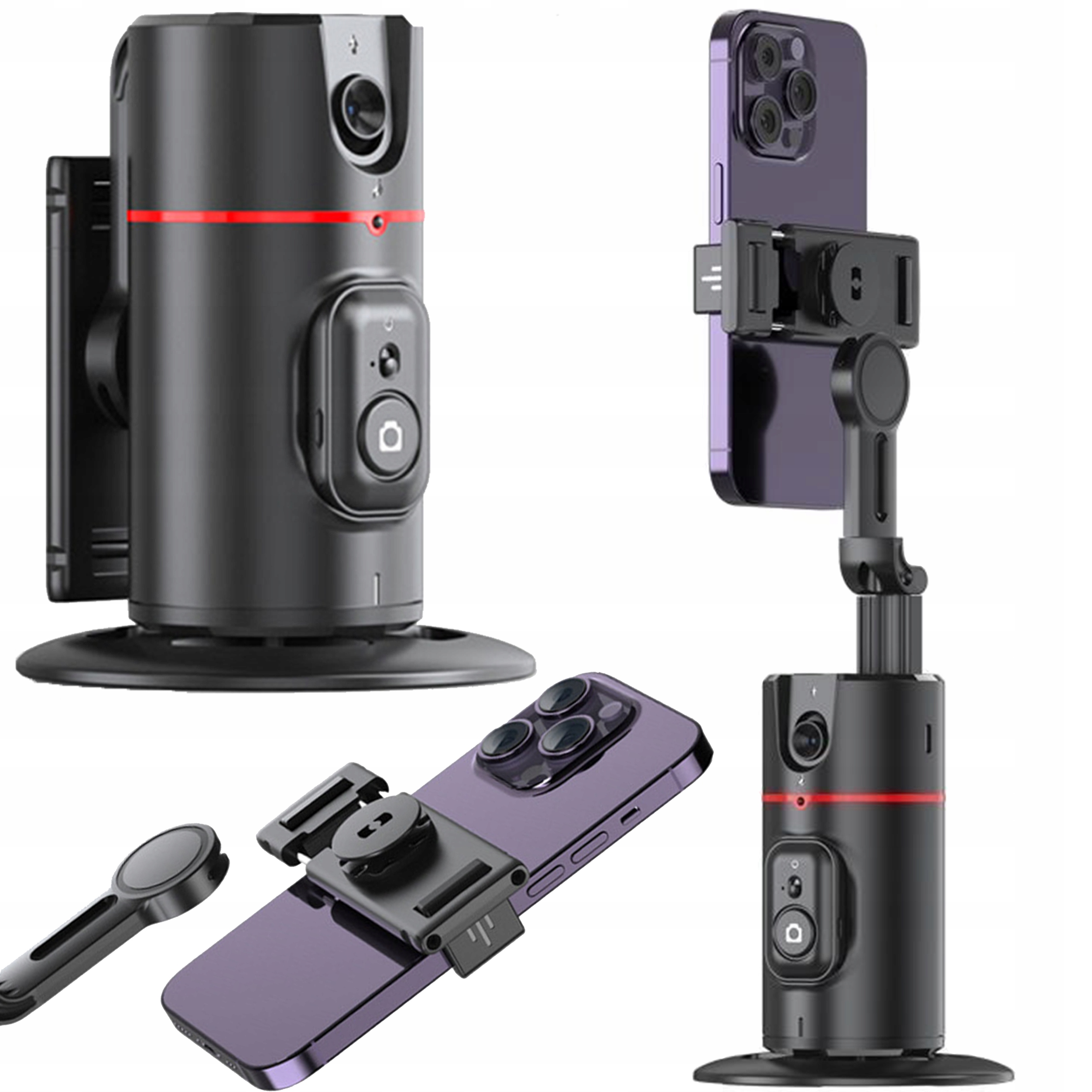 Uchwyt Na Telefon Selfie Stick Statyw Obrotowy Czujnik Ruchu 360 Bluetooth