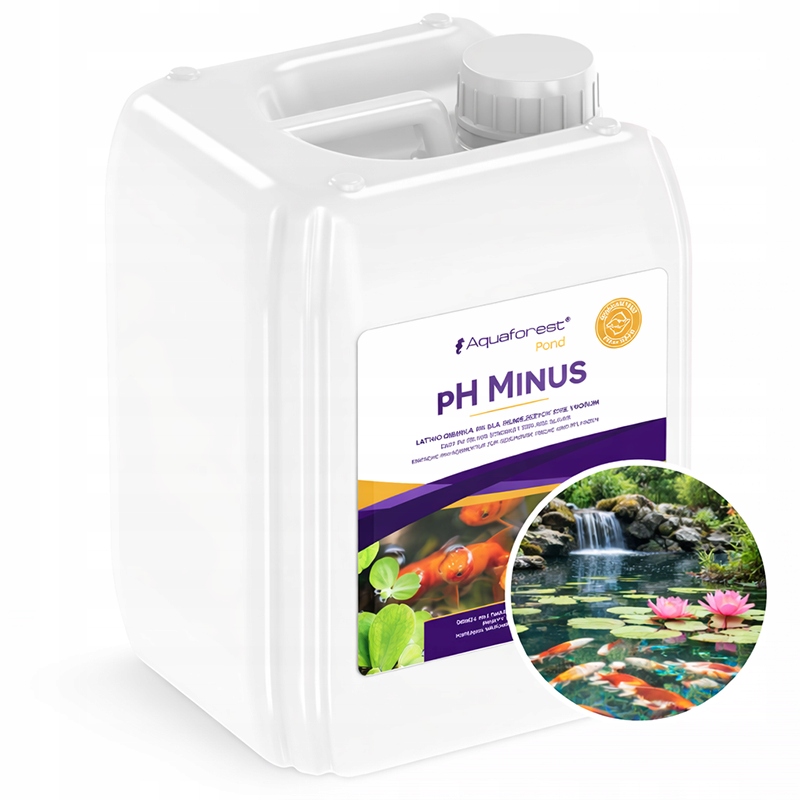 Přípravek Na Snížení Ph V Jezírku 5 L, Stabilní Voda, Ochrana Ryb, Bezpečný