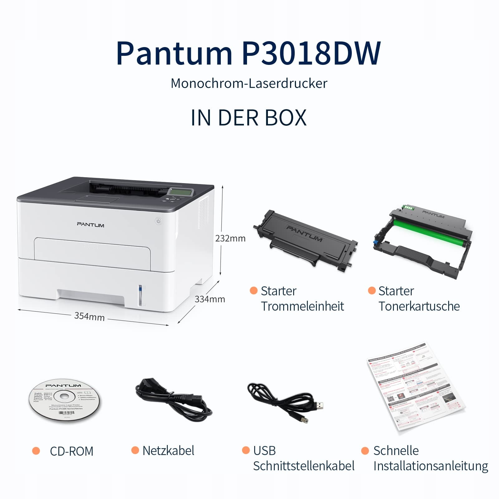 PANTUM P3018DW Drukarka Laserowa Mono 30 Stron/Min Duplex WiFi Biuro — miniatura 8