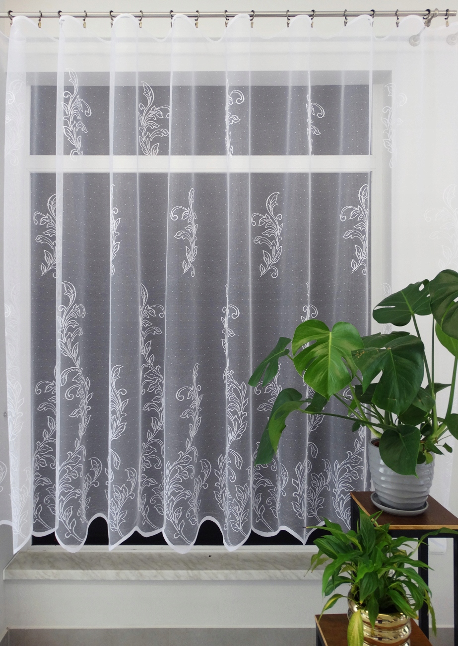 Mg Záclona žakár 623/886 Bílá 280x200 cm hotová s páskou K