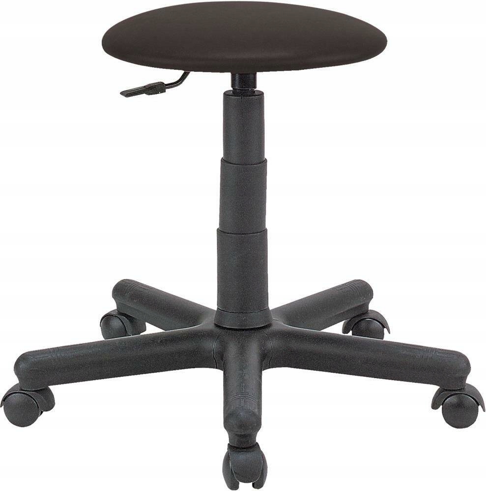 Stolička Goliat, imitace kůže, černá