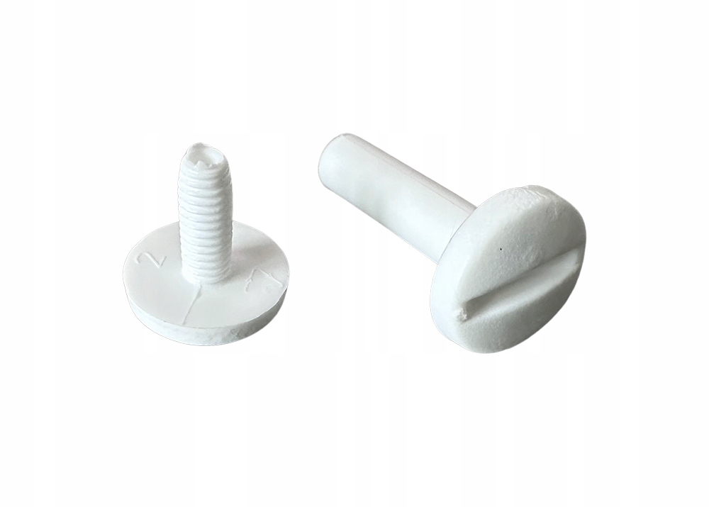 Šroub Nit 40mm plastový Bílý 100ks Šroubovací nýty Introligatorské