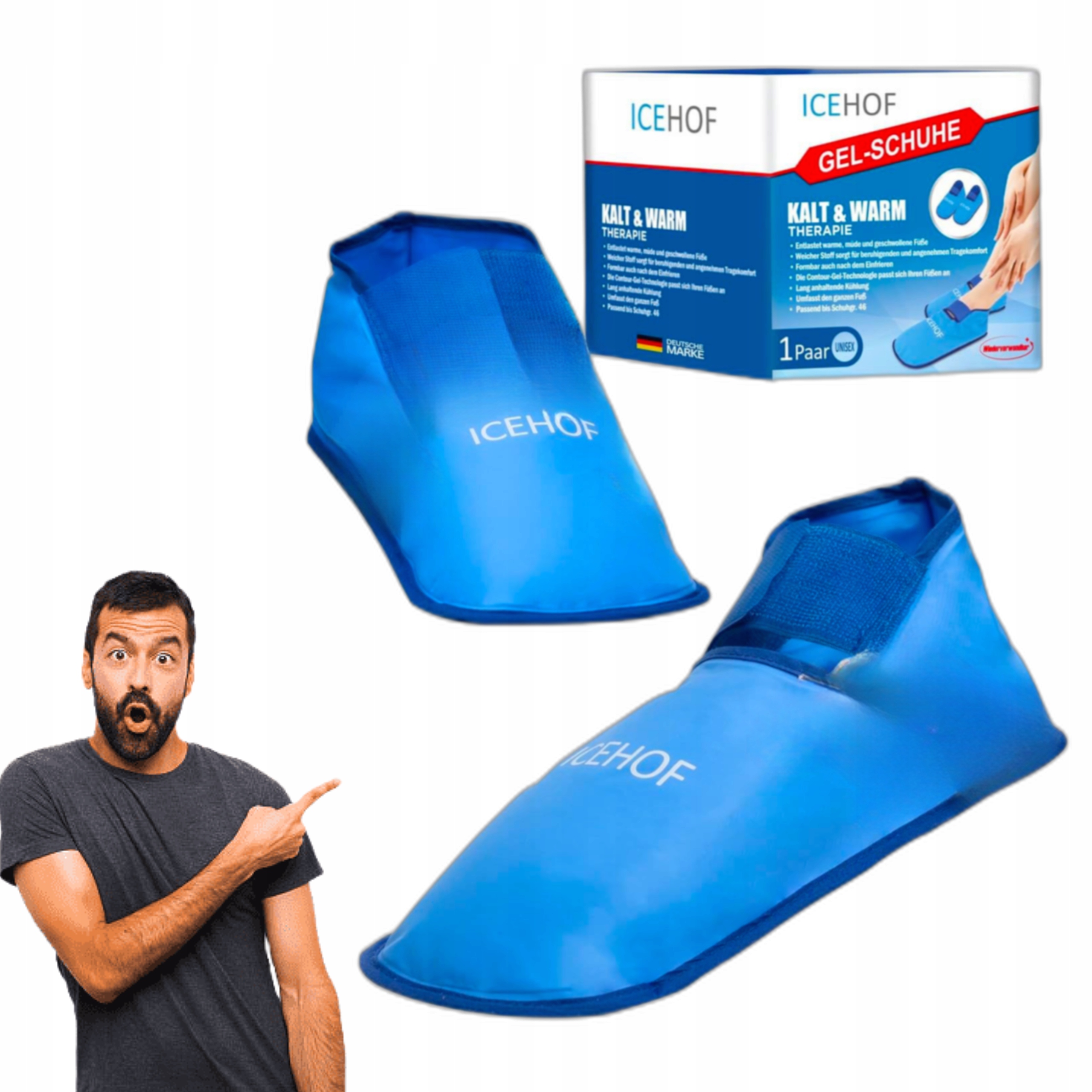 Buty Żelowe Chłodzące i Ogrzewające 2w1 Terapia Chemioterapia Reumatyzm